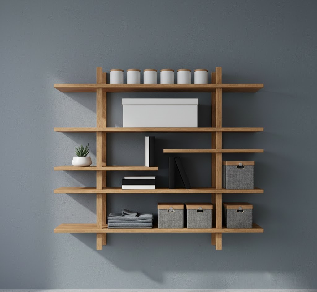 Wall-mounted shelf system